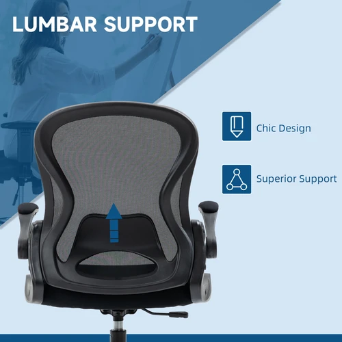 Vinsetto Vinsetto Draughtsman Chair Tall Office Chair w/ Adjustable Footrest Ring Black - Office Chair