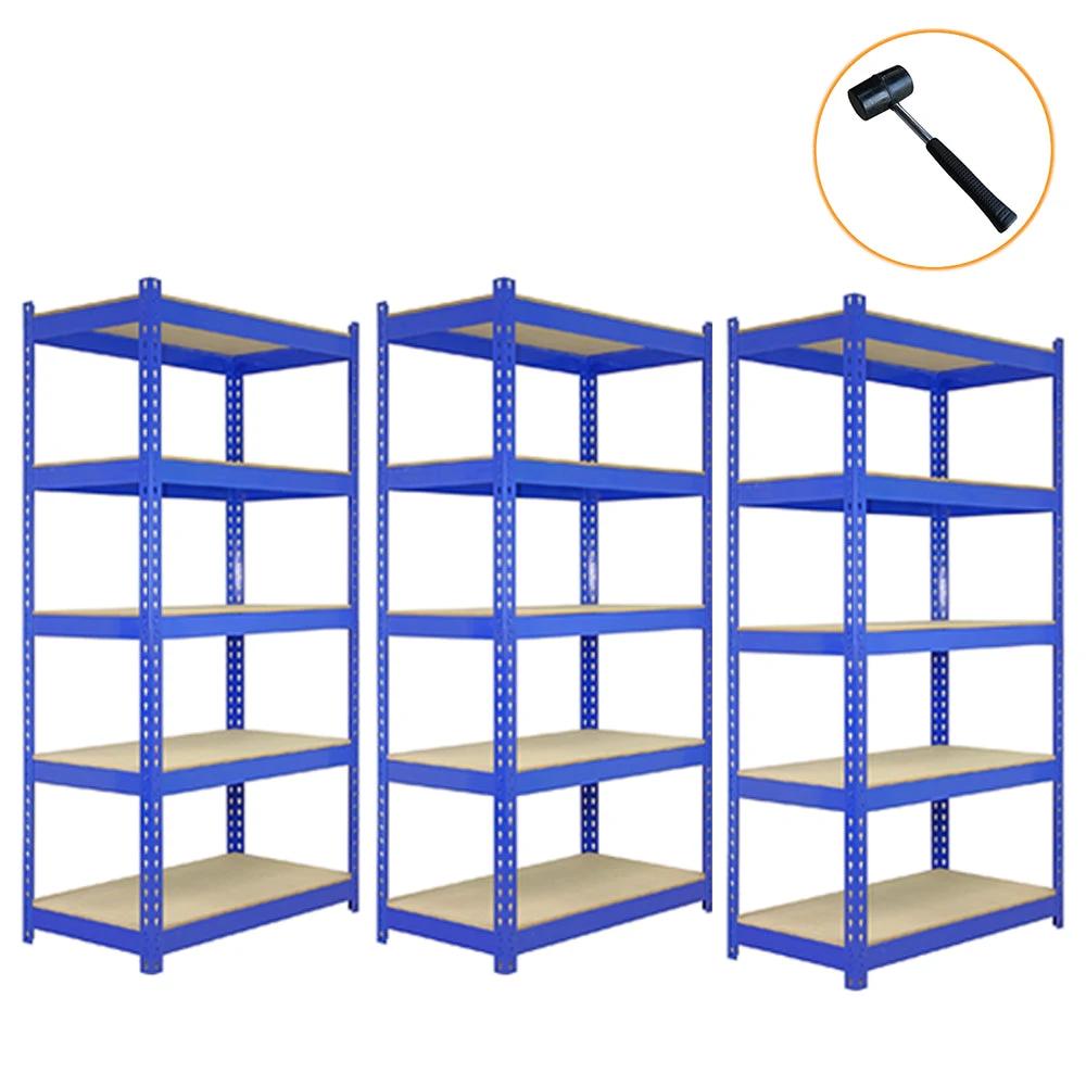 3 x Q-Rax Blue Metal Racking Units 120 x 50 x 180cm by Monster Shop