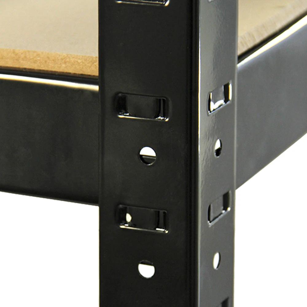 Monster Shop Monster Racking T-Rax Metal Storage Shelves, Black, 90cm W, 45cm D -