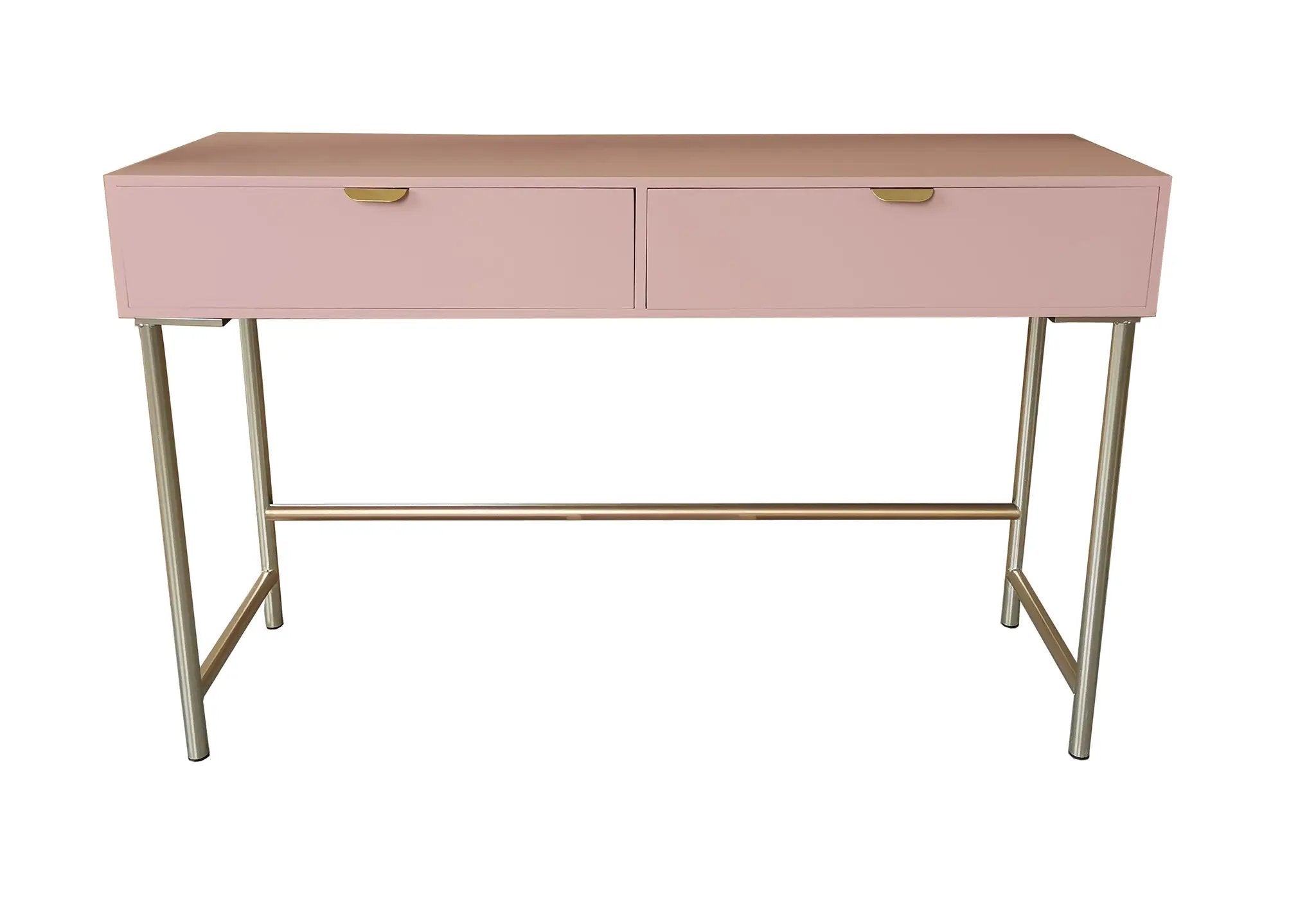MSL 120CM PINK WOODEN 2 DRAWER SIDE TABLE - Console Table