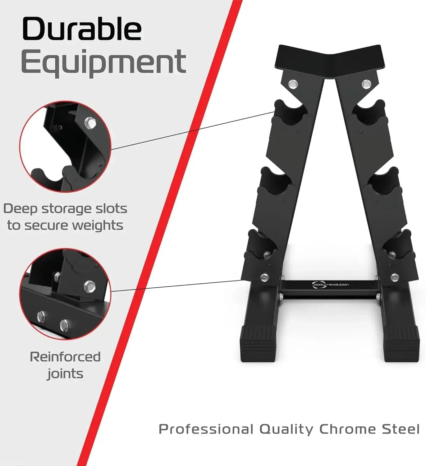 Monster Shop 3 Tier Hex Dumbbell Weight Rack -