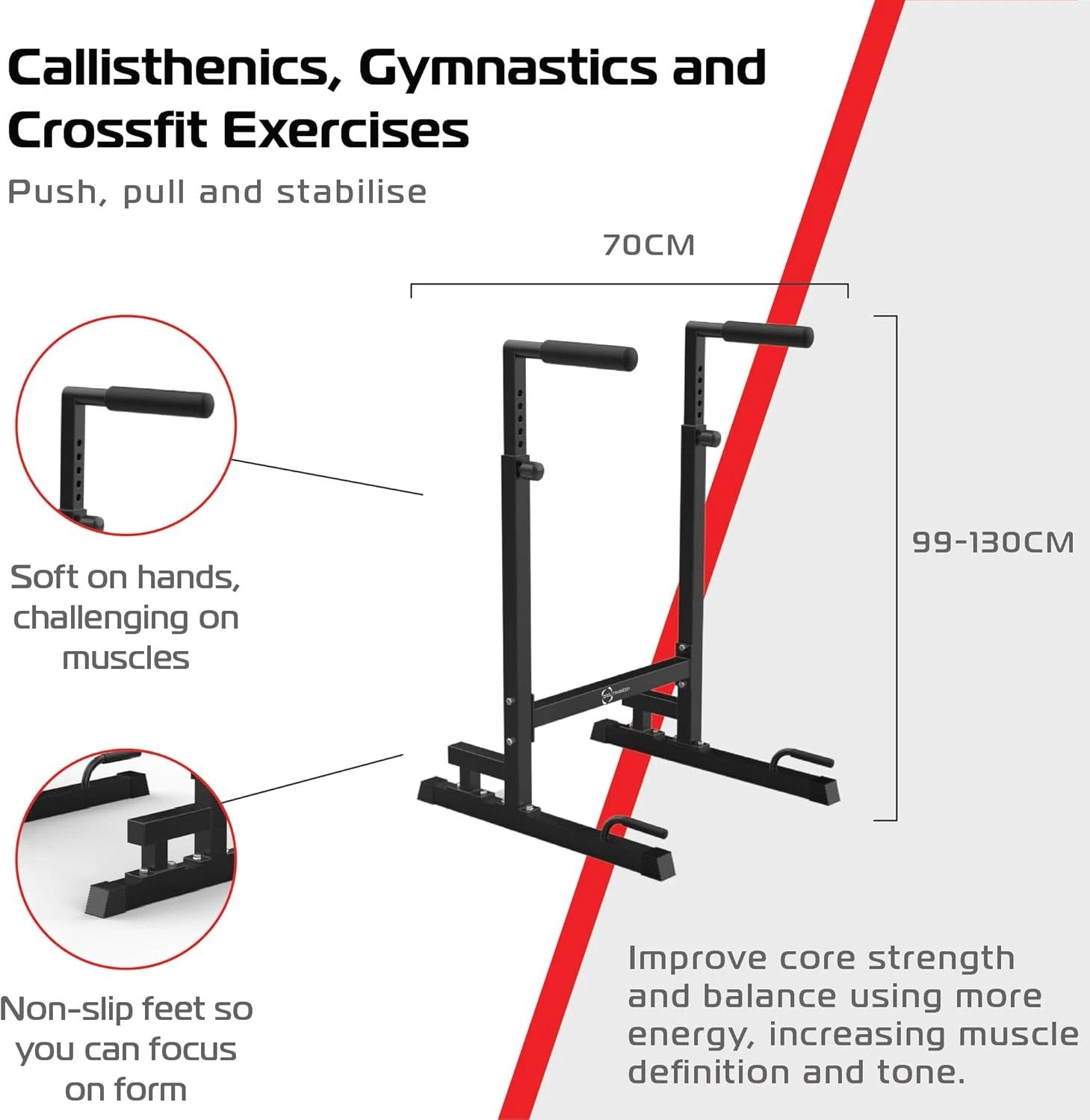 Parallettes Dip Bars XL by Monster Shop
