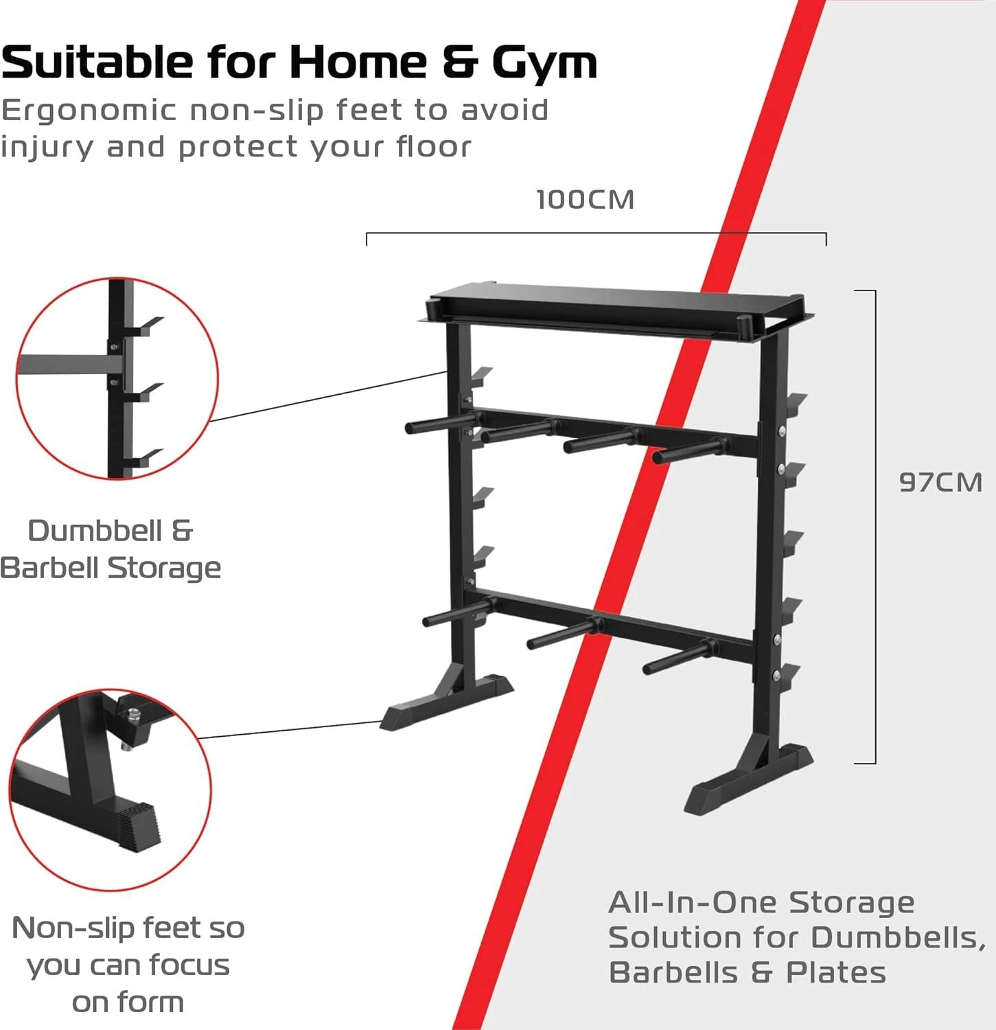 Monster Shop Heavy Duty A-Frame Dumbbell Rack -