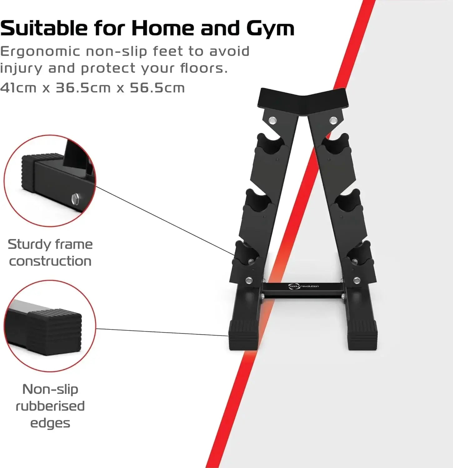 Monster Shop 3 Tier Hex Dumbbell Weight Rack -