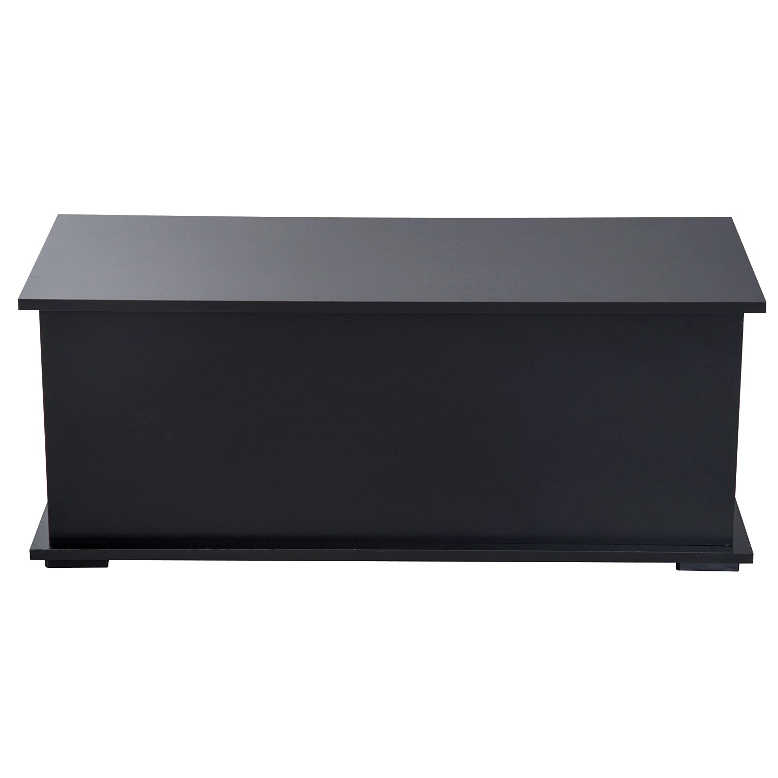 Homcom HOMCOM Ottoman Storage Box 100Lx40Wx40H With Lid Sturdy Chipboard Black For Living Room - Storage Box