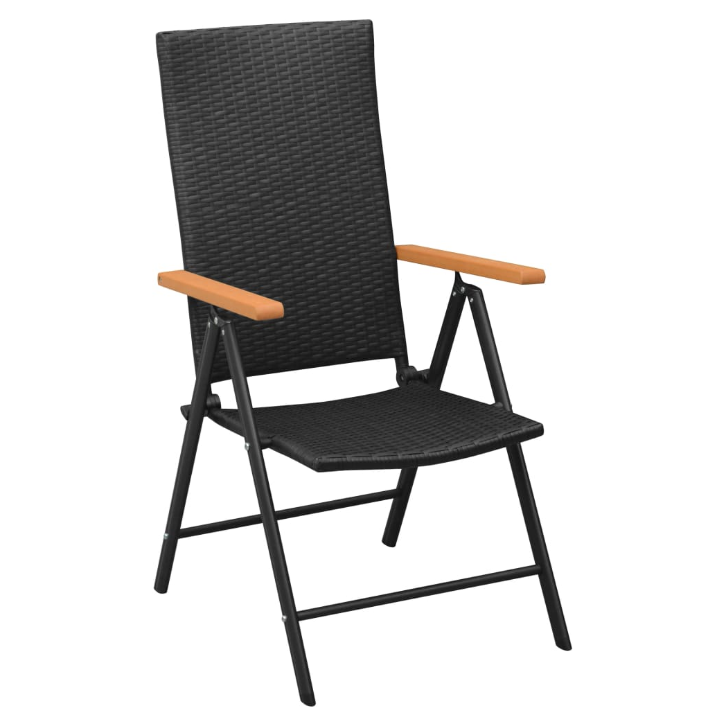 vidaXL VidaXL 3 Piece Garden Dining Set Black Brown Compact Patio - Garden Set