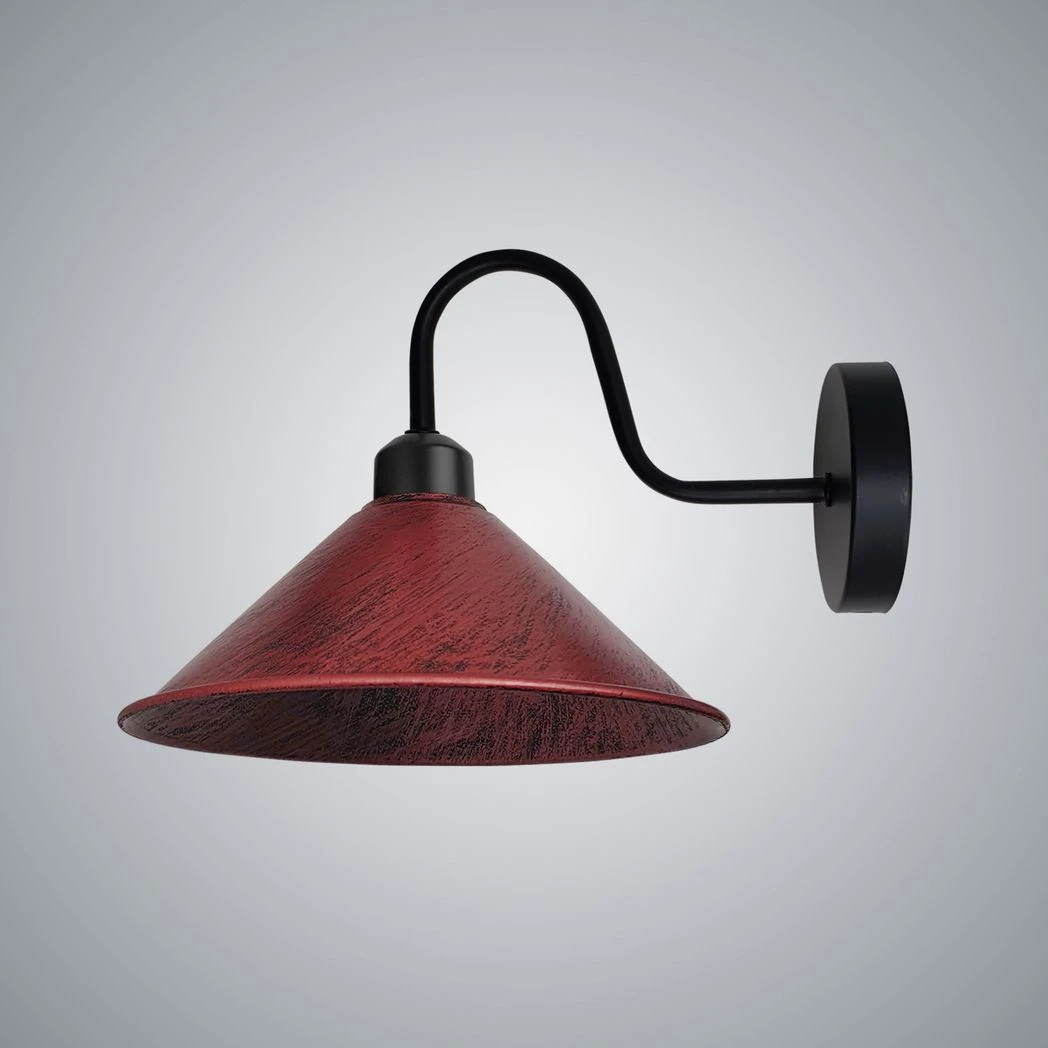 Rustic Red Wall Light Fixture Medium Dimmable Bedroom by Un-branded