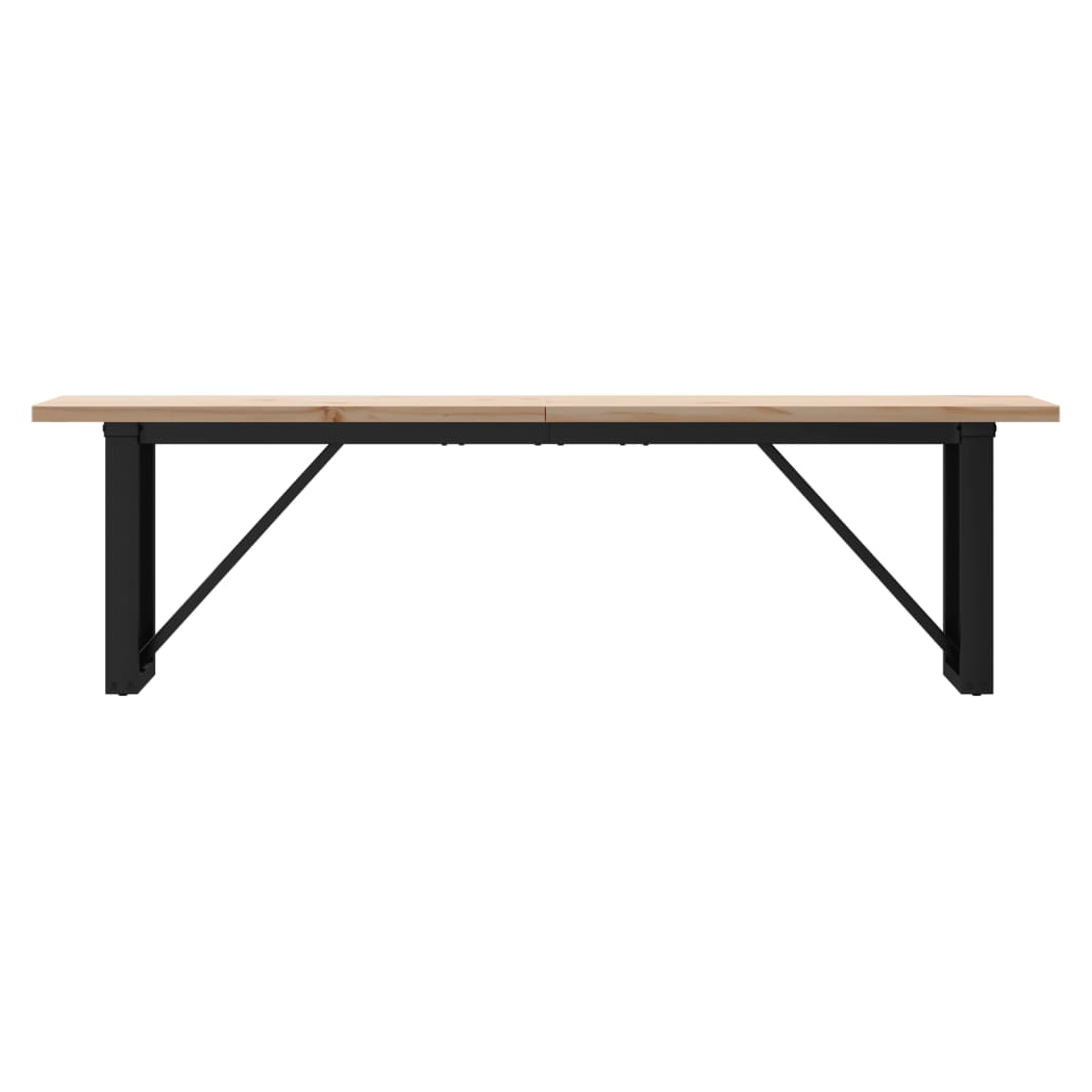 vidaXL VidaXL Coffee Table 160x40x45.5 cm O Frame Solid Pine Cast Iron Industrial Living Room - Coffee Table