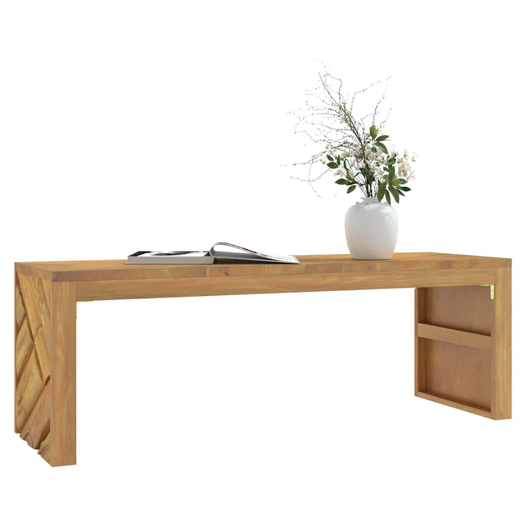 vidaXL vidaXL Coffee Table 110x35x38 cm Solid Teak Wood Durable Finish For Living Room Decor - Coffee Table