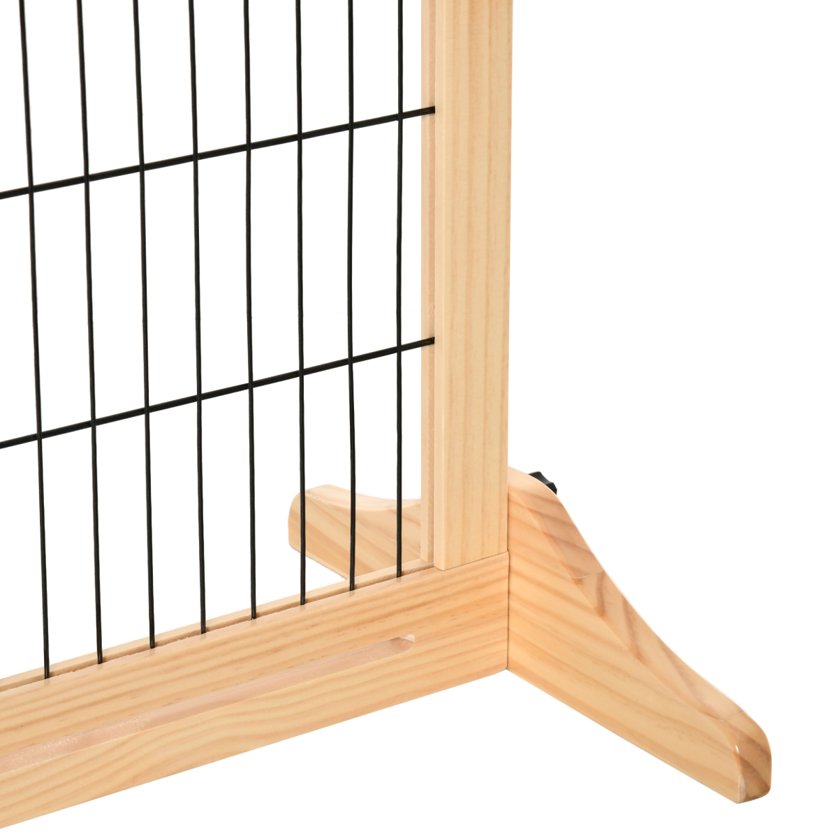 Adjustable Wooden Pet Gate Freestanding Dog Barrier for Doorway Pawhut - from Unbranded