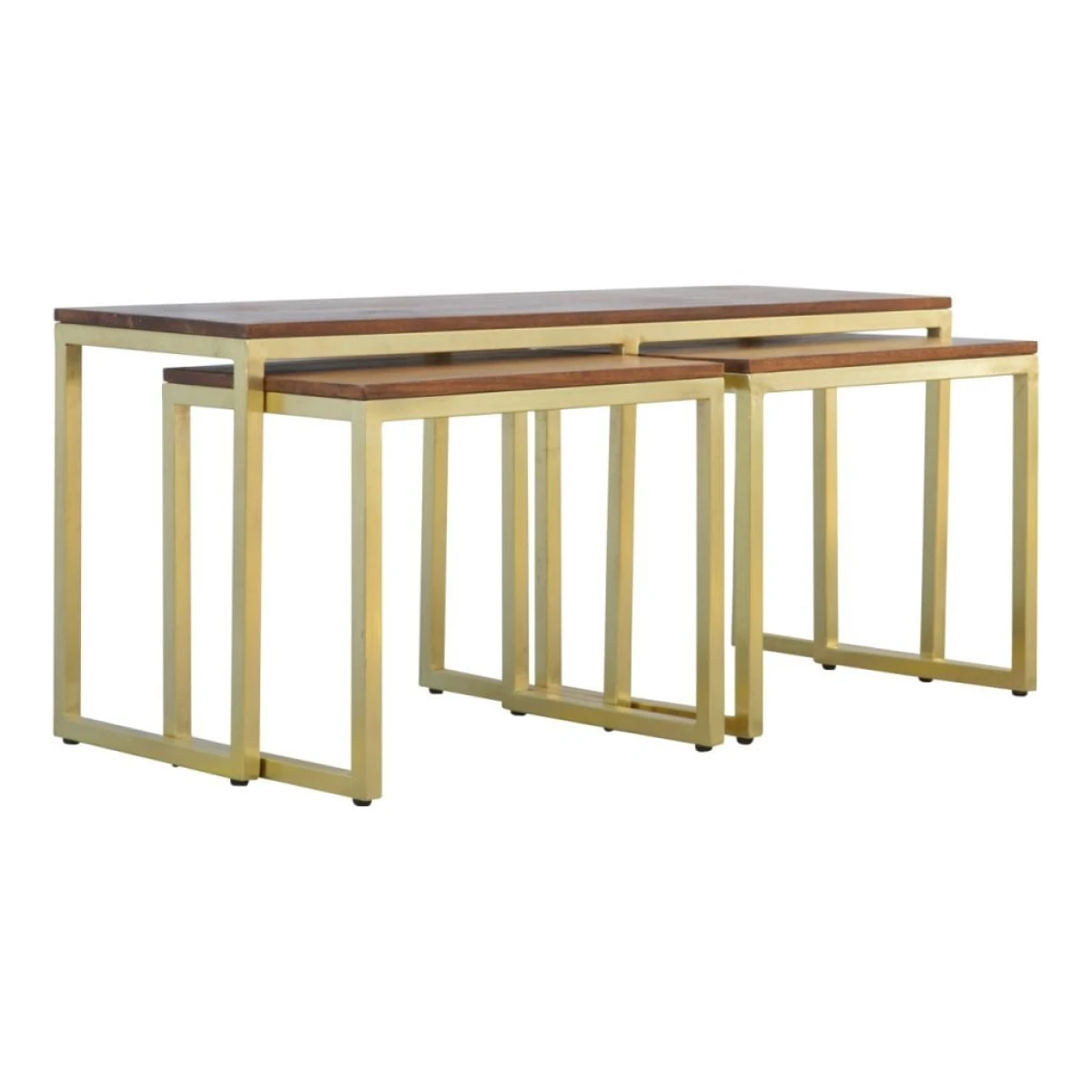 Artisan Furniture Artisan Nesting Tables Trio Chestnut Mango Gold - Dining Set