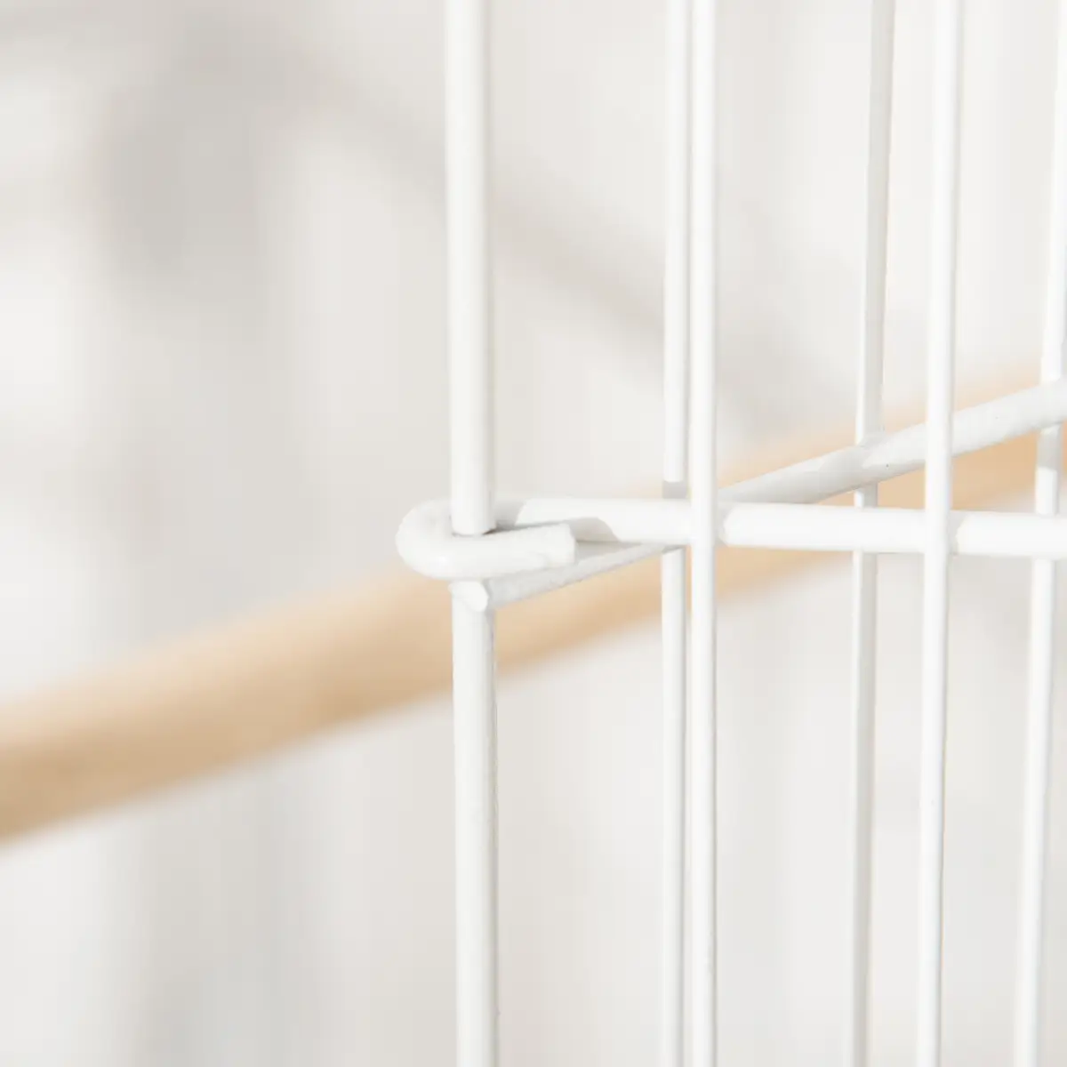 Pawhut Large Bird Cage Budgie Cage for Finch Canaries Parrot with Stand White - Pet Cage