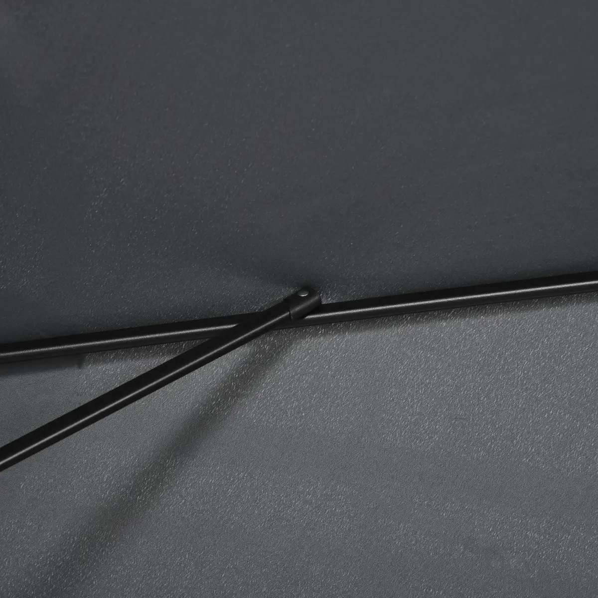 Outsunny Outsunny 3x2m Patio Parasol Canopy Tilt Crank 6 Ribs Sun Shade Garden Black - Parasol