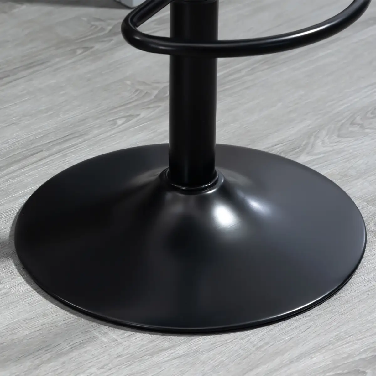 HOMCOM Set of 2, Swivel Barstools with Footrest and Backrest, PU Leather Black - Bar Stool