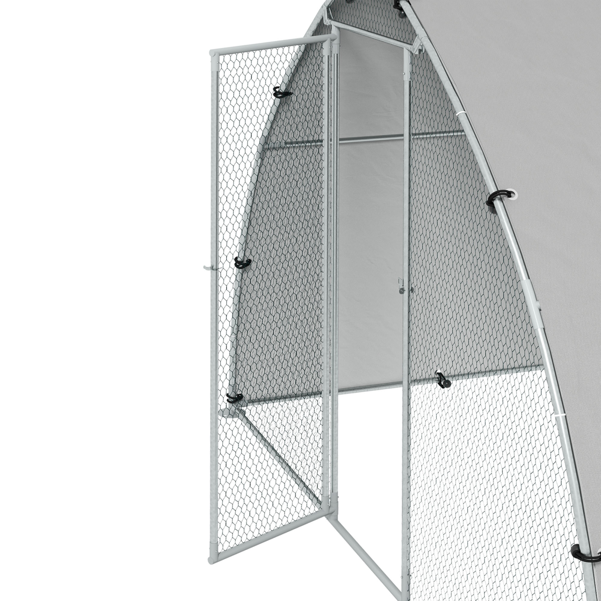 PawHut Walk-In Chicken Run with Cover, for 4-6 Chickens, 3 x 1.9 x 2.2m - from PawHut