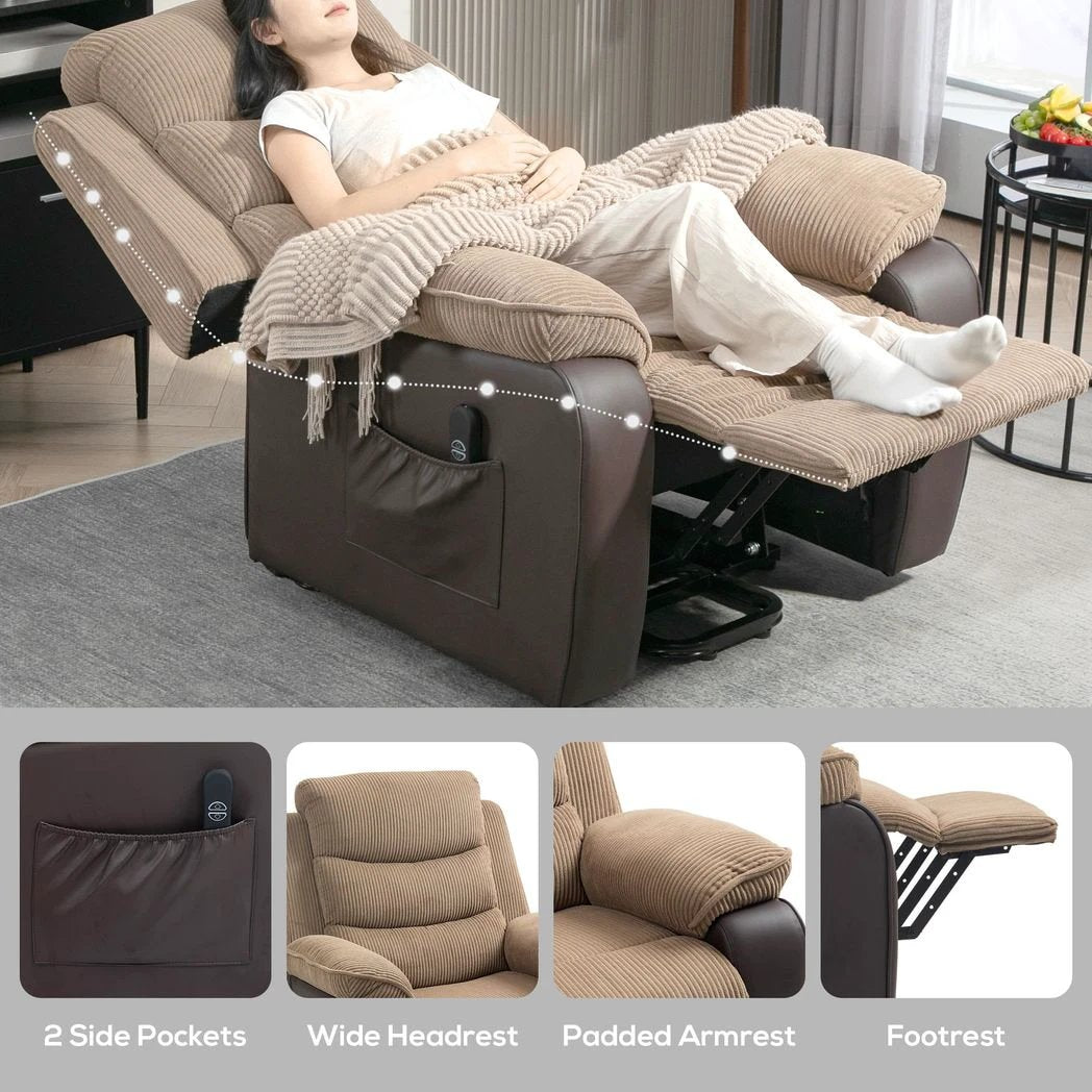 HOMCOM Power Lift Riser and Recliner Chair with Remote Control by HOMCOM