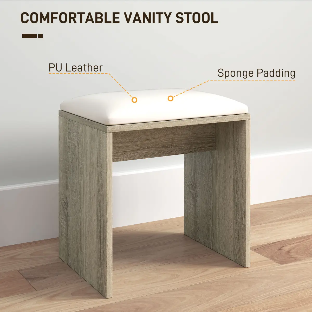 HOMCOM HOMCOM Dressing Table with Mirror and Stool, Makeup Desk for Bedroom - Desk