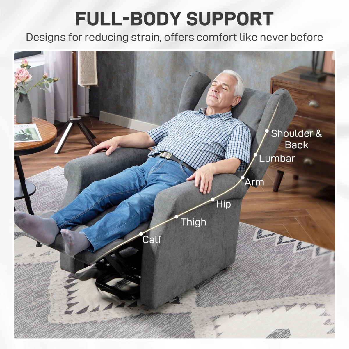HOMCOM Power Lift Chair Full Size Recliner With Remote by HOMCOM