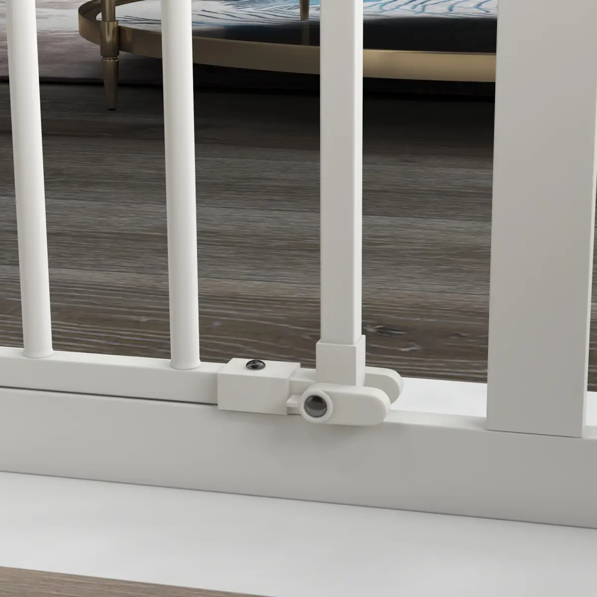 PawHut PawHut Adjustable Safety Gate w/ 1 Extensions and Four Adjustable Screws, White - Pet Gate