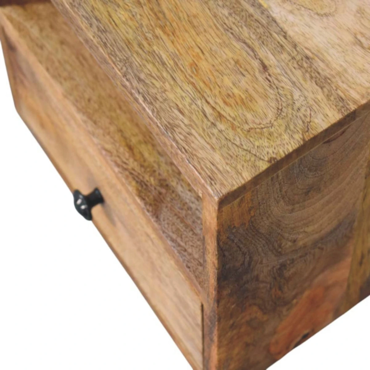 Artisan Nightstand Wall Mounted One Drawer Oak Mango Wood Open Shelf For Modern Bedrooms by Artisan Furniture