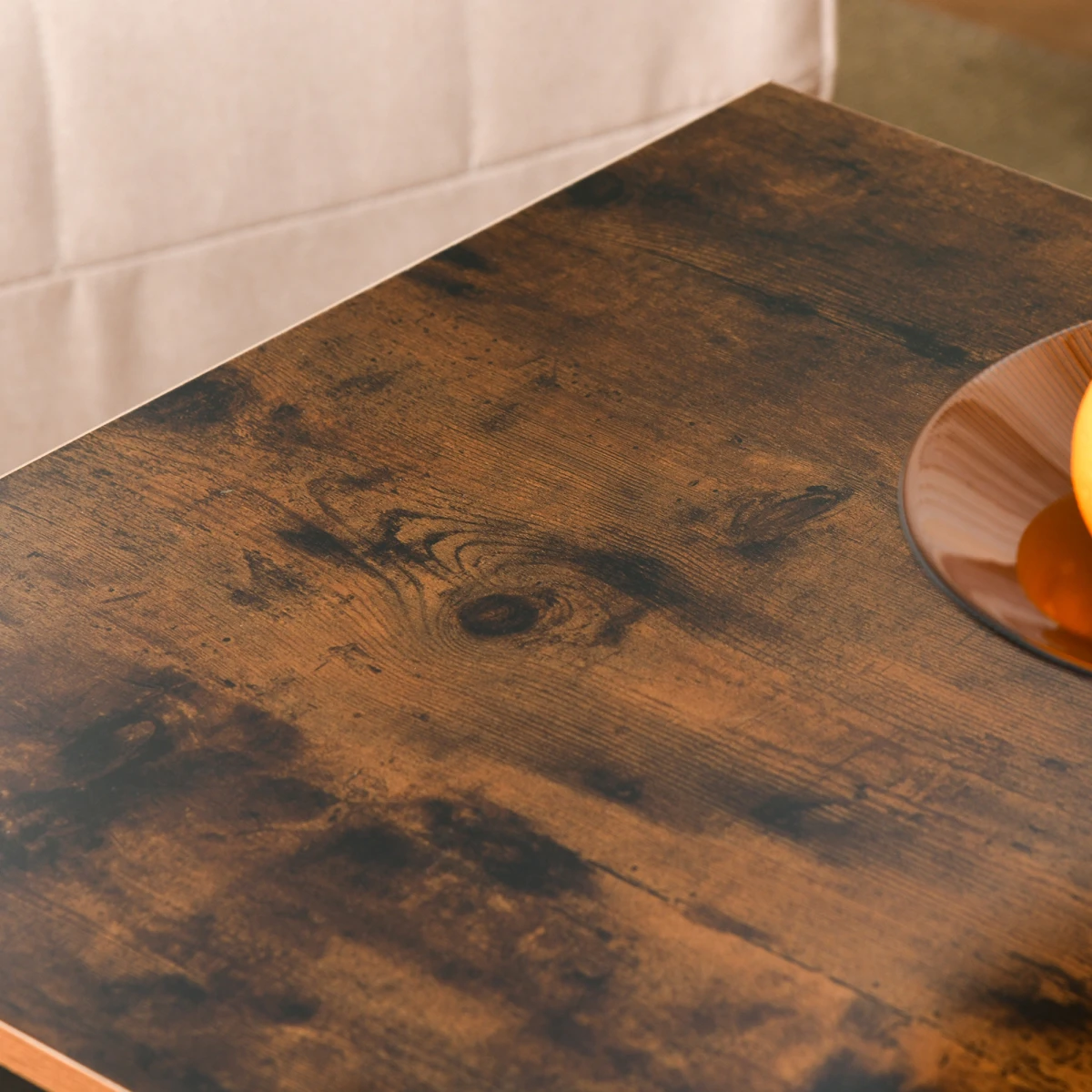 HOMCOM Sturdy Coffee Table 106x60x45 Wood Grain Home Use - Coffee Table