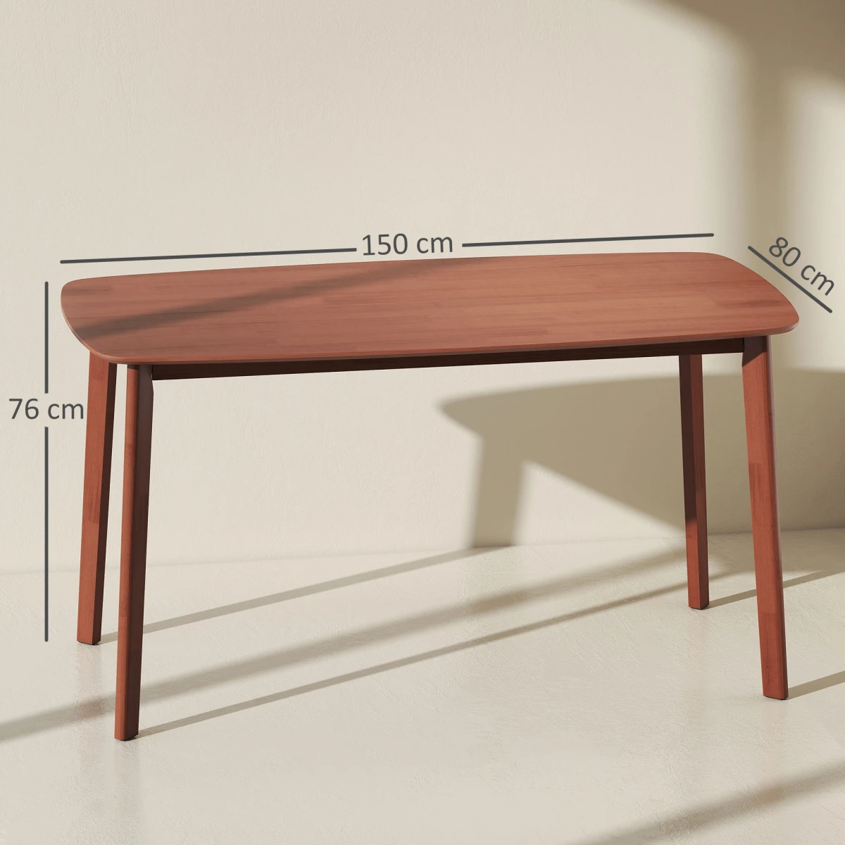 N/A Solid Wood Dining Table 150x80 Non-Slip Home - Dining Table