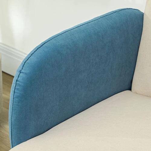 HOMCOM Modern 2 Seater Sofa w/ Rubber Wood Legs 130 x 74 x 76cm - Sofa