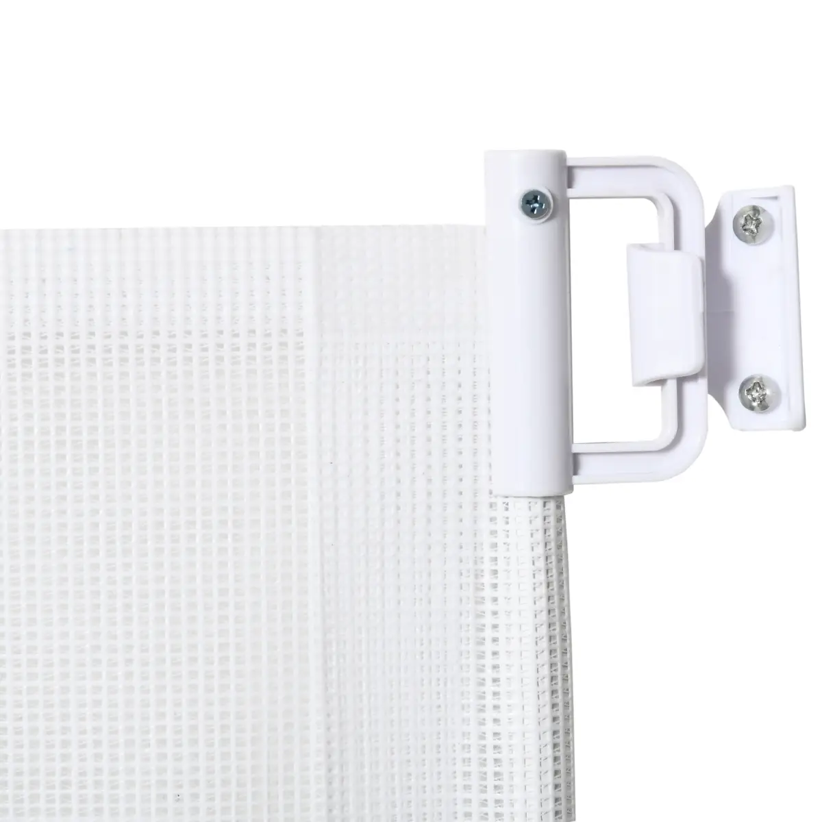 PawHut PawHut Retractable Pet Safety Gate, Folding Stair Barrier, Guard Door - White - Pet Gate
