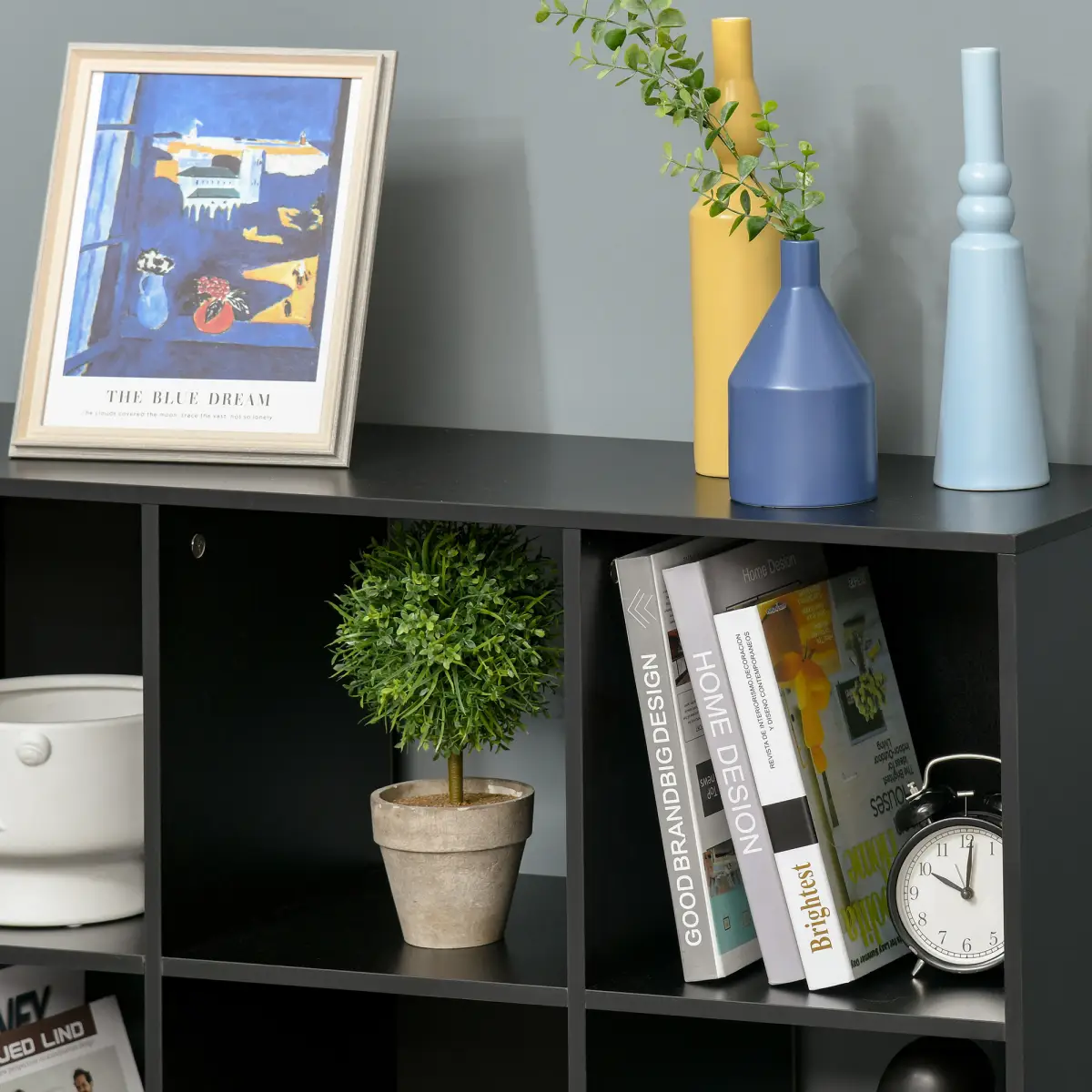 Unbranded 9 Cube Storage Cabinet Bookcase Bookshelf Home Office Shelf, Black - Bookcase