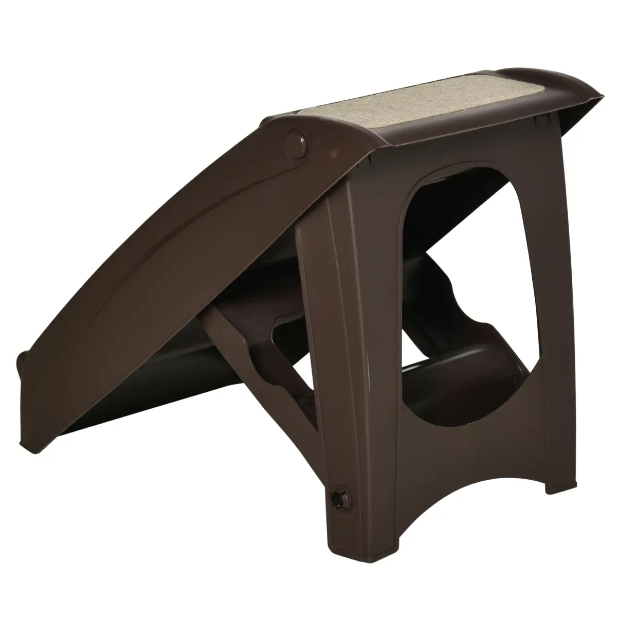 Unbranded Portable Dog Steps for Bed, Sofa Non-Slip Pet Stairs for Cats, Dogs - Brown - Dog Steps