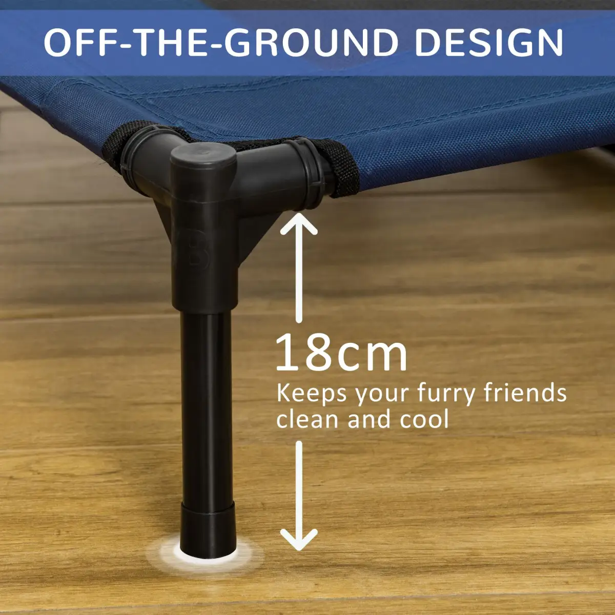 Pawhut Pet Bed Raised Cot Dog Cat Elevated Puppy Hammock Camping Portable Waterproof - Dog Beds