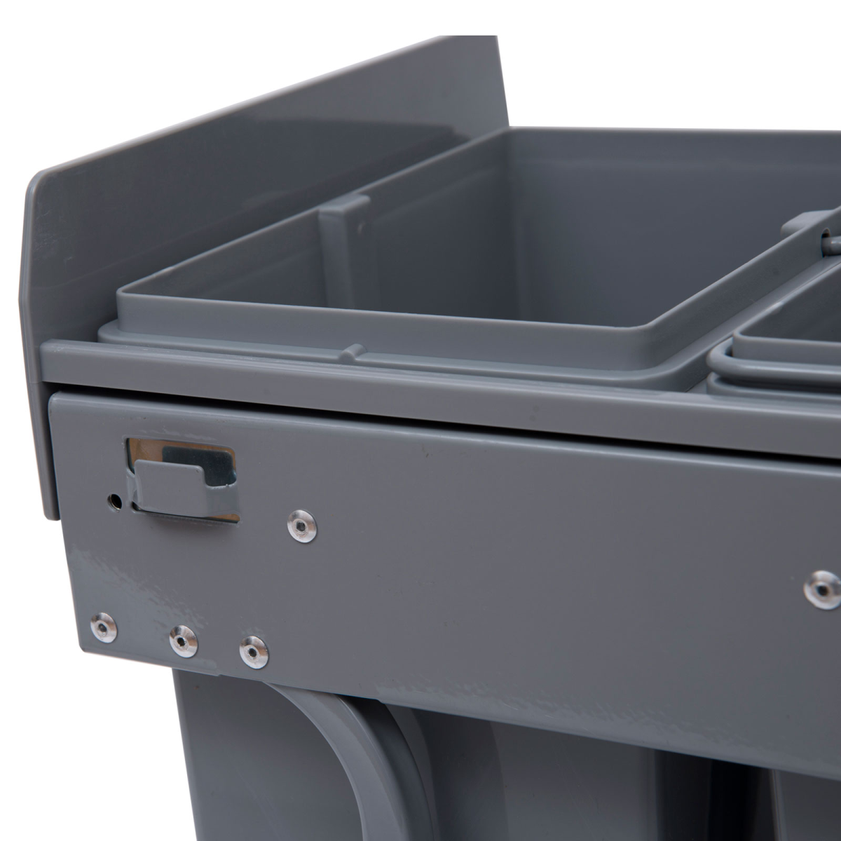 Recycle Waste Bin Pull Out Dustbin Recycling Cabinet 40L-Grey - from HOMCOM