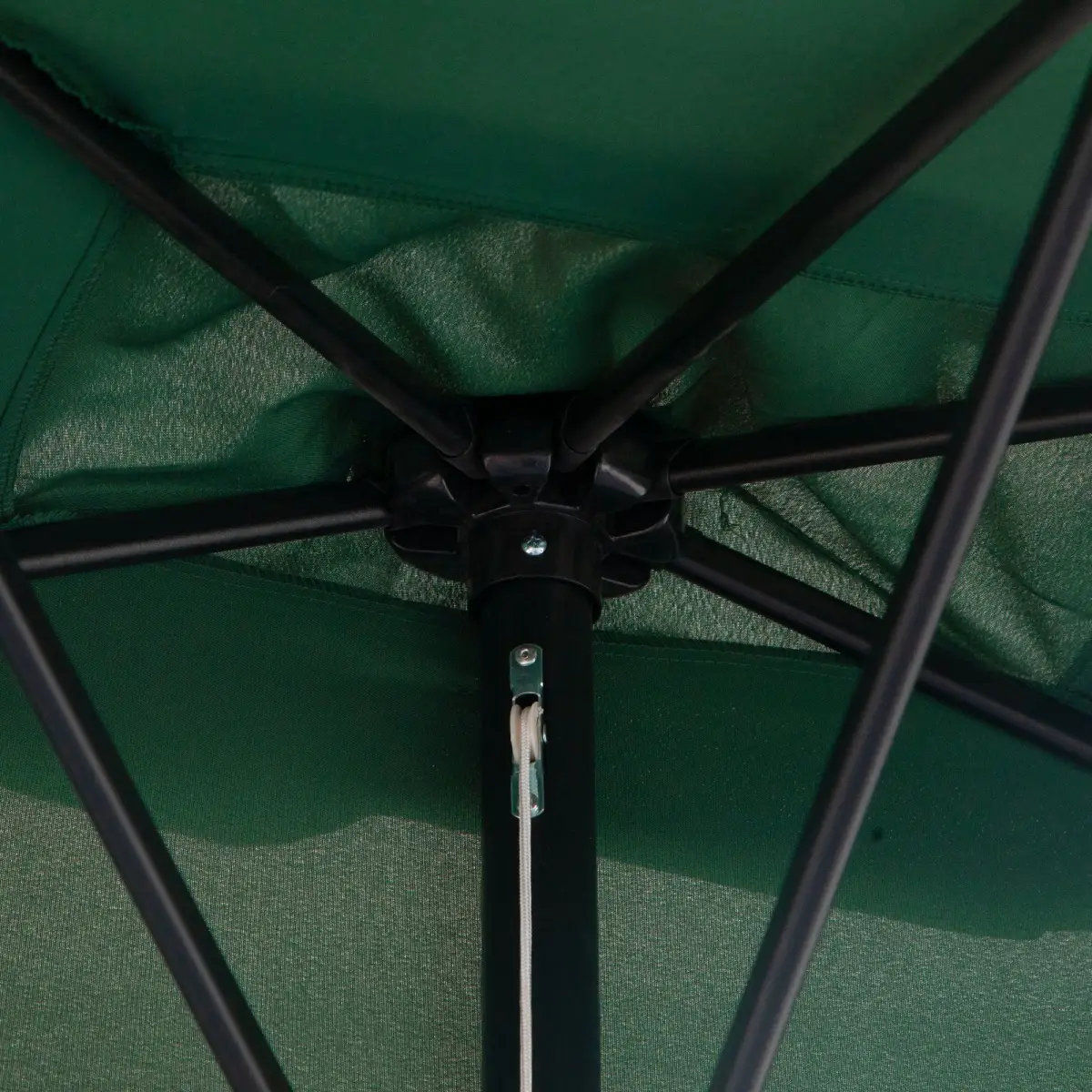 Unbranded 2.3m Garden Half Round Umbrella Metal Parasol Umbrella Green Outsunny - Parasol