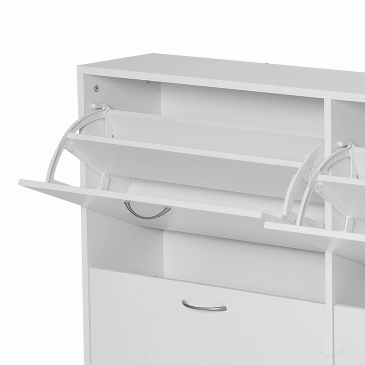 Premium Shoe Cabinet 4-Drawer Flip-Down Home by Unbranded