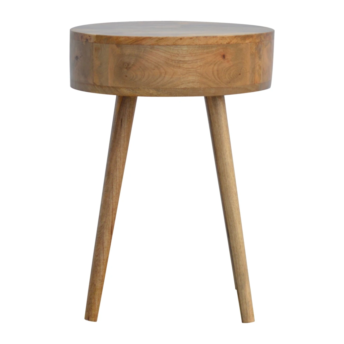 Artisan Furniture Artisan Bedside Round Solid Mango Wood Home Decor - Bedside Table