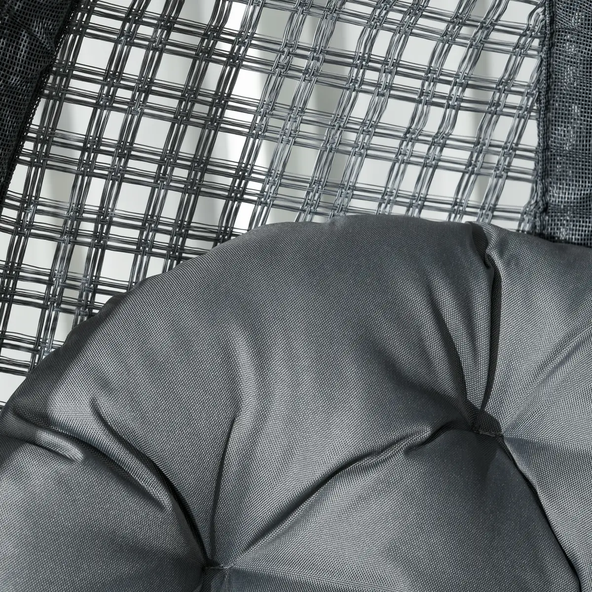 Outsunny Outsunny Hanging Swing Chair w/ Thick Cushion, Patio Hanging Chair, Dark Grey - Hammocks