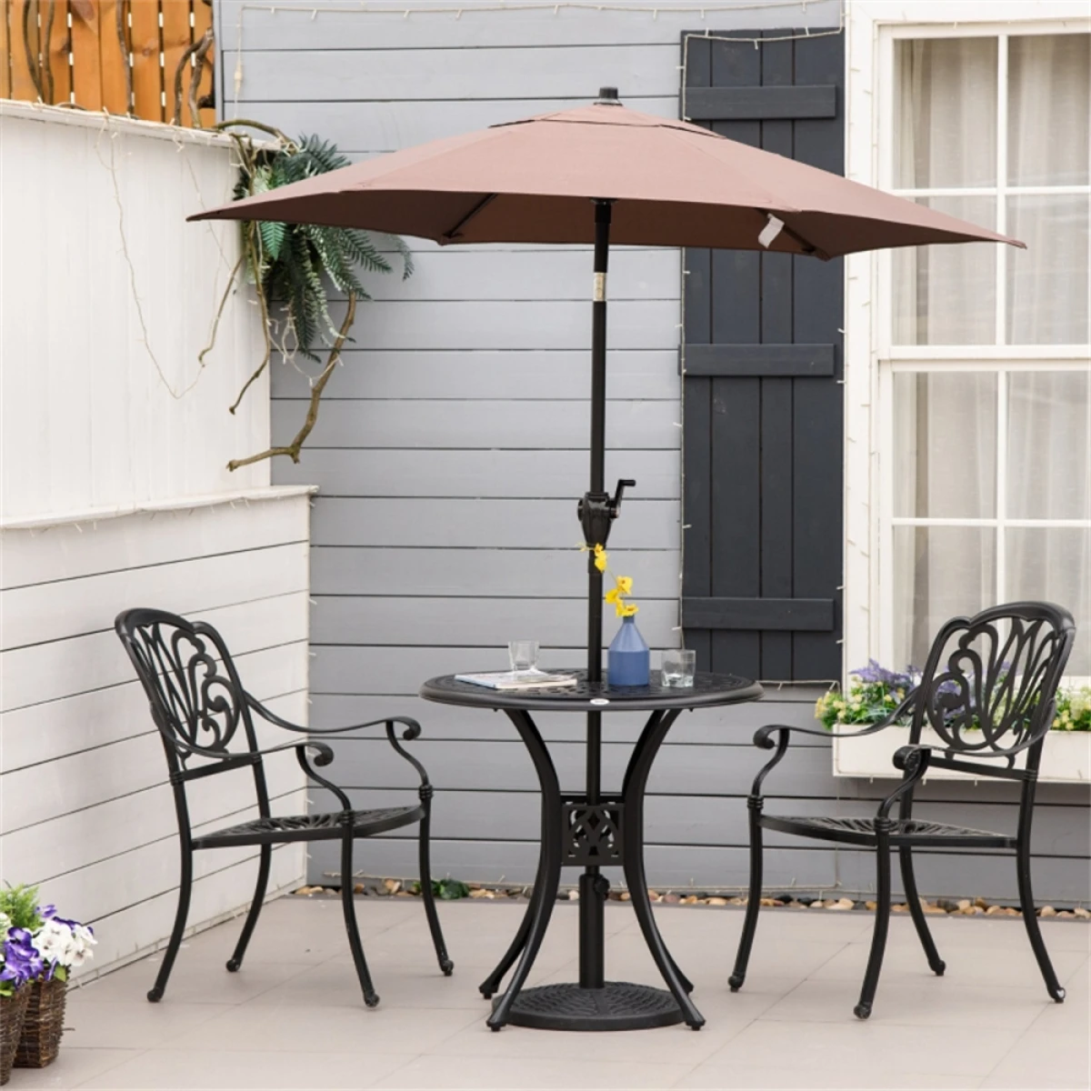 N/A Outsunny Table 24In Umbrella Hole Outdoor - Coffee Table