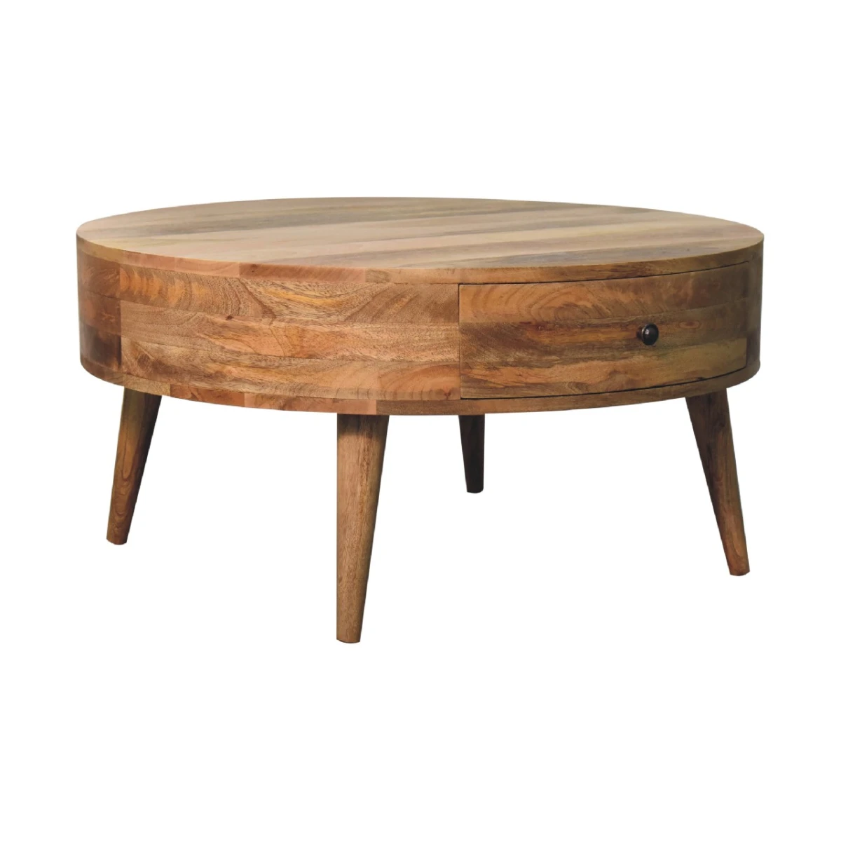 Artisan Furniture Artisan Oakish Mango Wood Coffee Table Brass Knob - Coffee Table