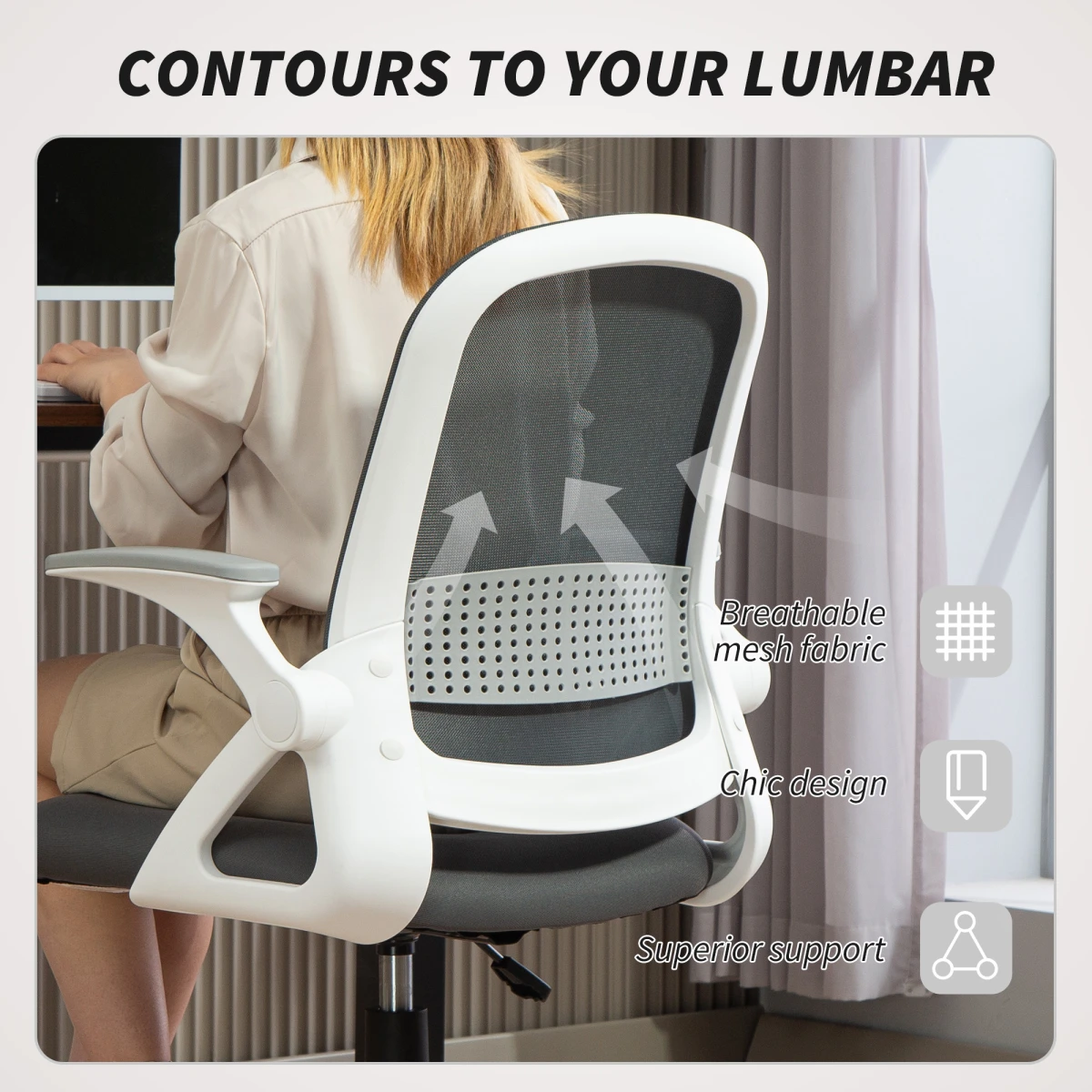 N/A MeshPro Office Chair 16in Mesh Back Home - Office Chair