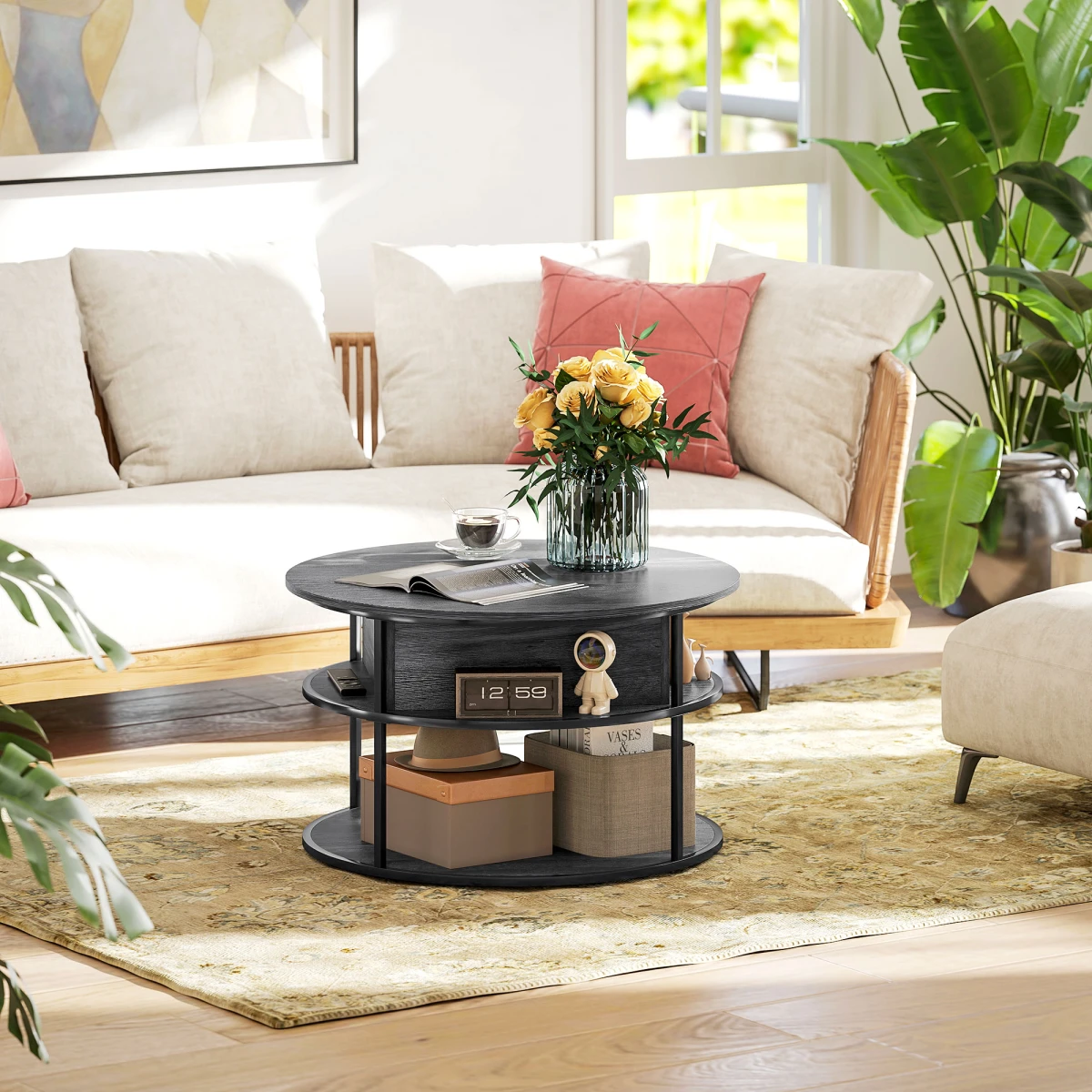 N/A Premium LiftTop Coffee Table 40cm Storage LR - Coffee Table