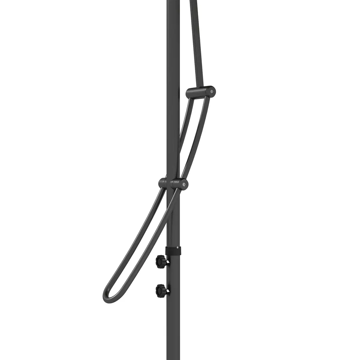 Outsunny Outsunny 3(m) Cantilever Garden Parasol Umbrella W/ Solar LED and Cover, Black - Parasol