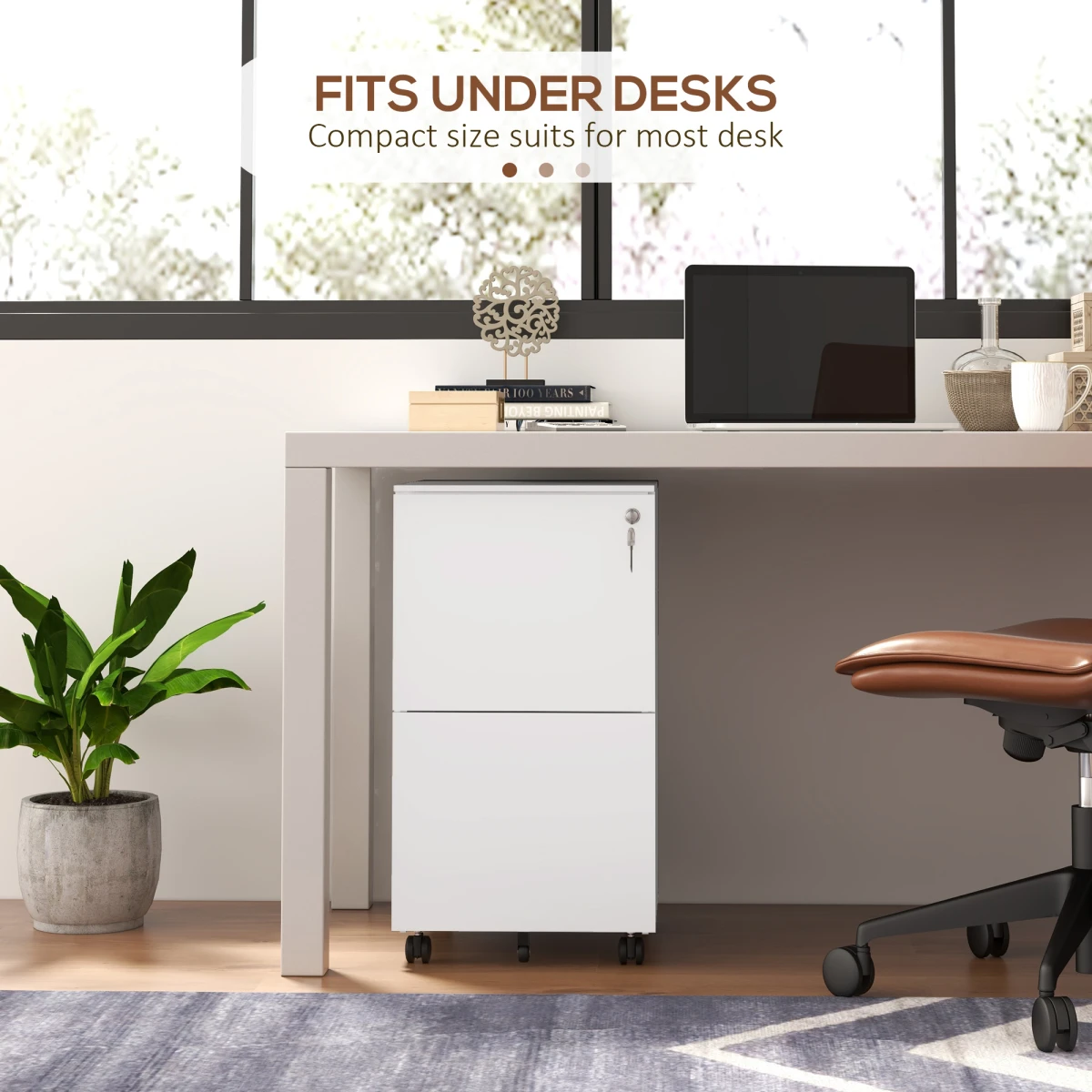 Vinsetto Vinsetto File Cabinet Lock Letter A4 Legal Office - Filing Cabinet