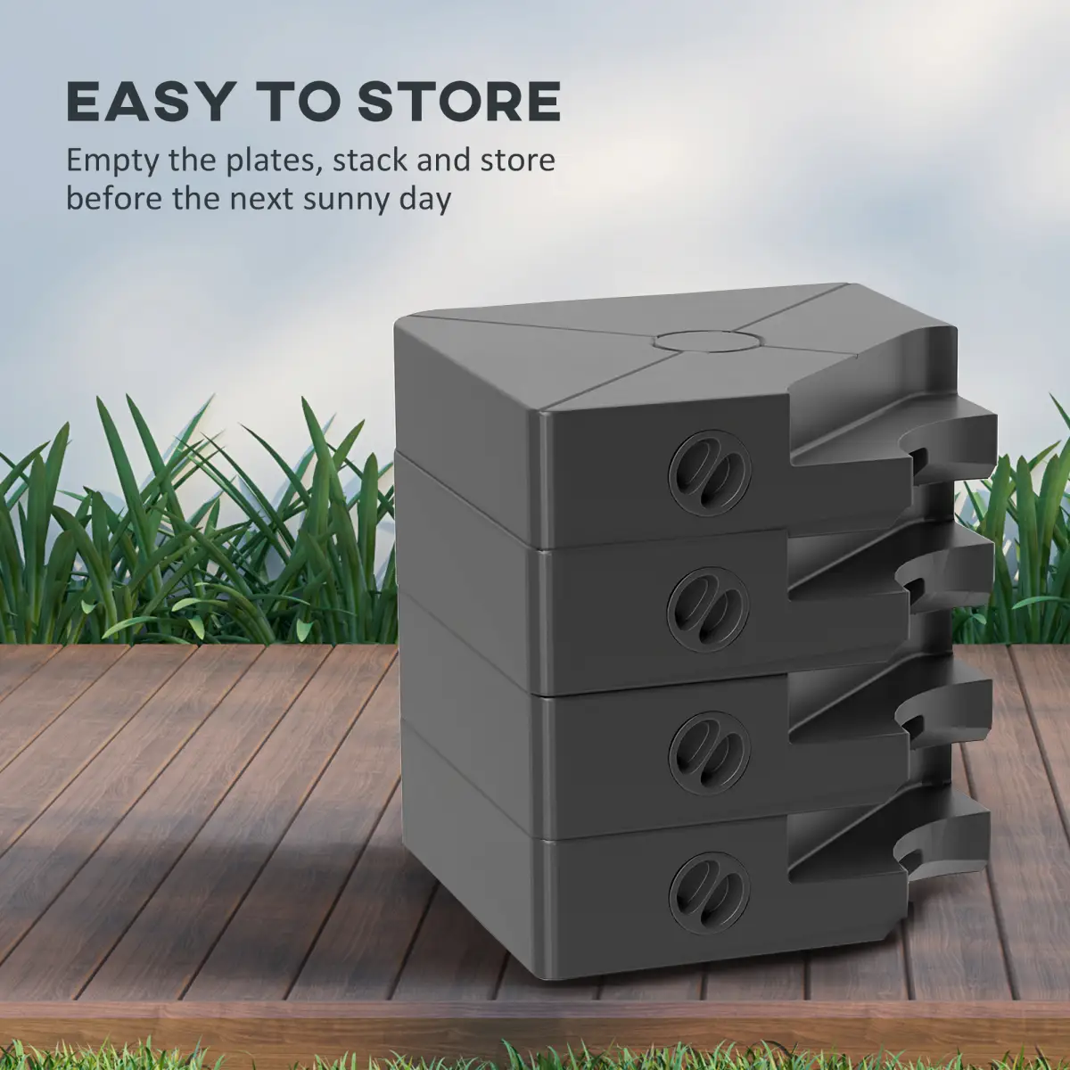 Outsunny Outsunny Umbrella Weights for Offset Parasols, 64kg Sand/55kg Water Filled - Parasol