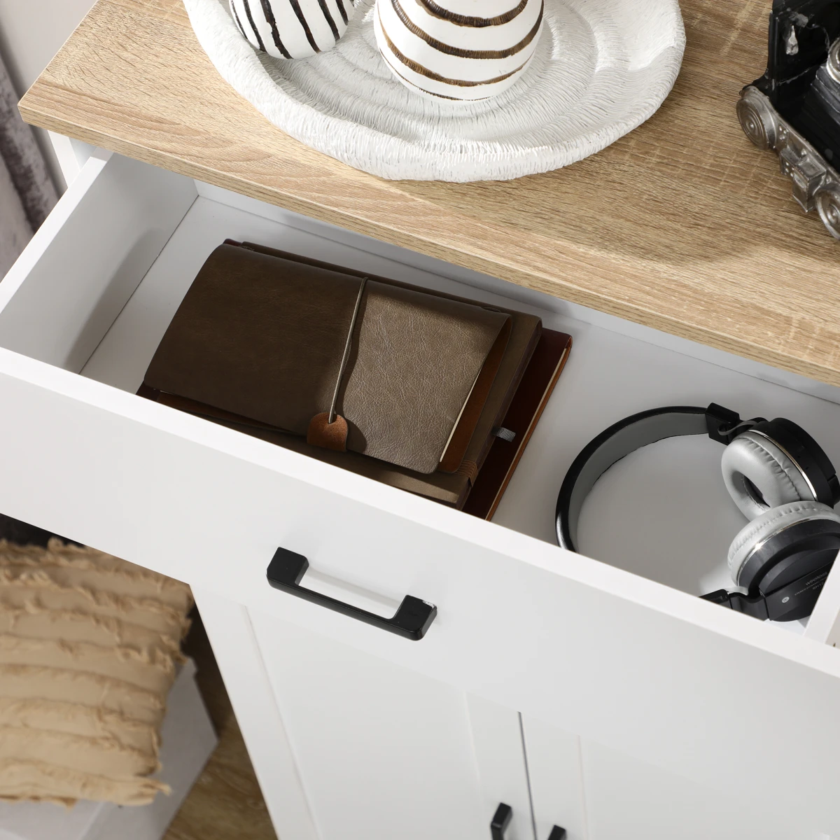 HOMCOM HOMCOM Kitchen Cabinet Drawer Open Shelf Home - Chest of Drawers