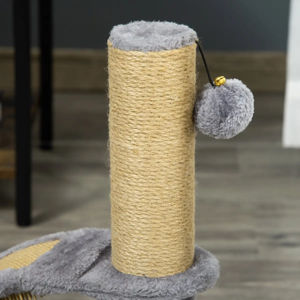 Pawhut Cat Tree Climbing Activity Center with Scratching Massage Board Hanging Ball - Cat Tree