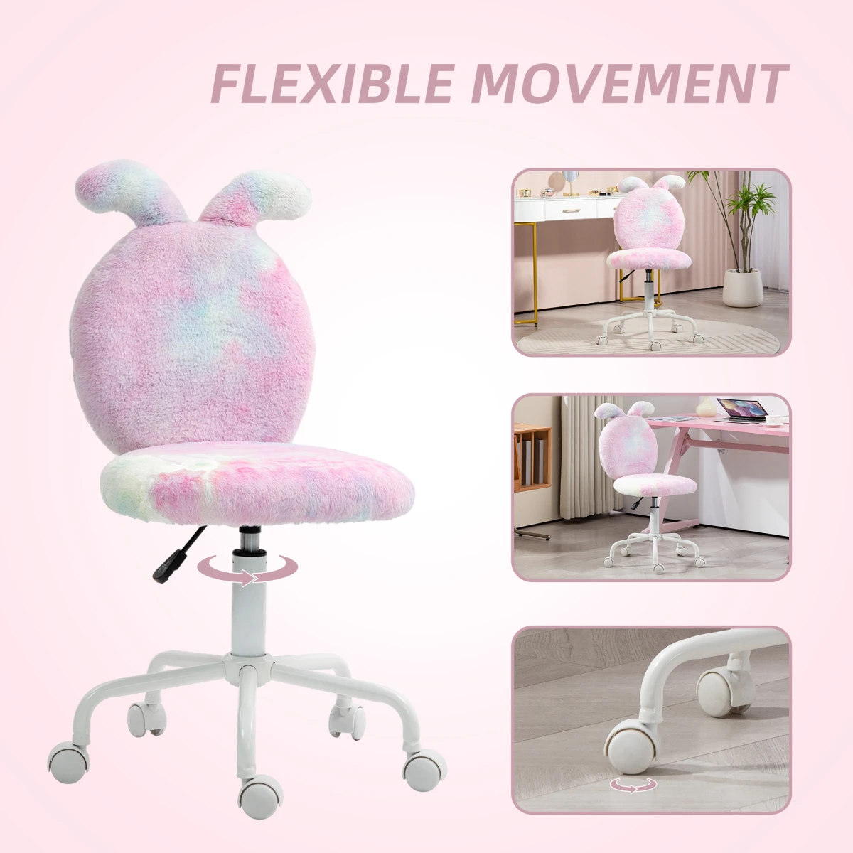 N/A Plush Office Chair 43-51 cm Faux Fur Home Office - Office Chair