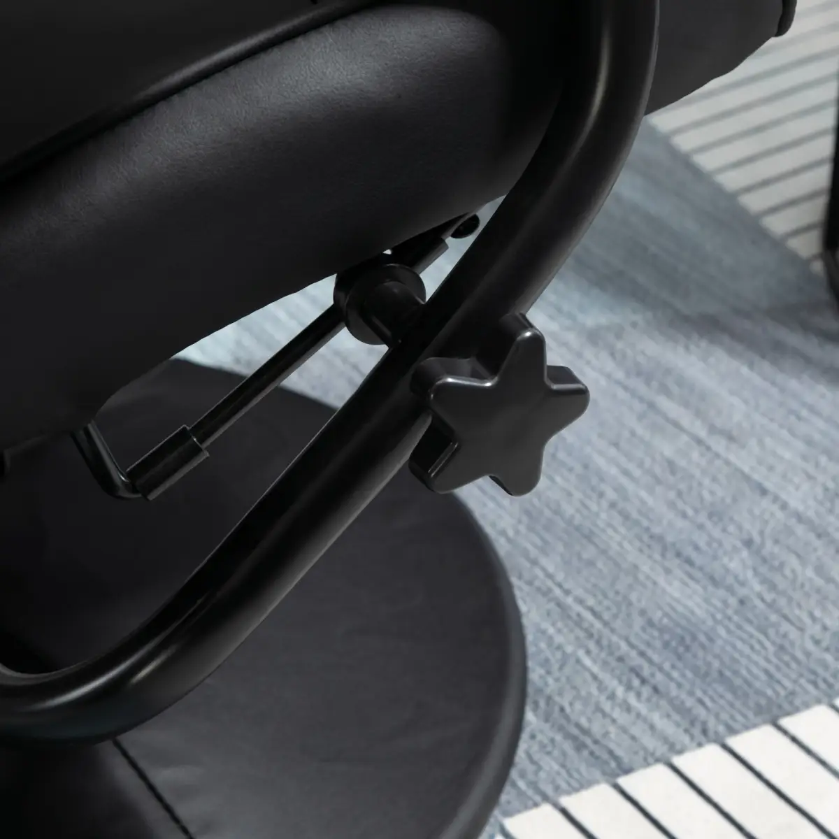 Unbranded Freestanding Living Room Chair with High Density Cushion and Footrest Black - Office Chair