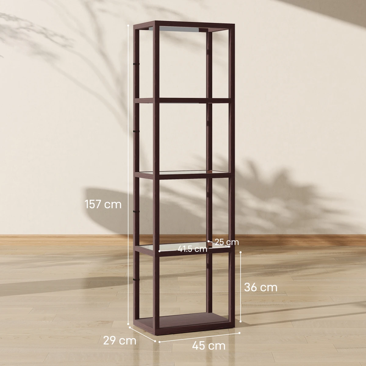 N/A Premium Floor Lamp With Four Tier Shelves And Led Warm White 3000K For Cozy Living Room Ambience - Lamp