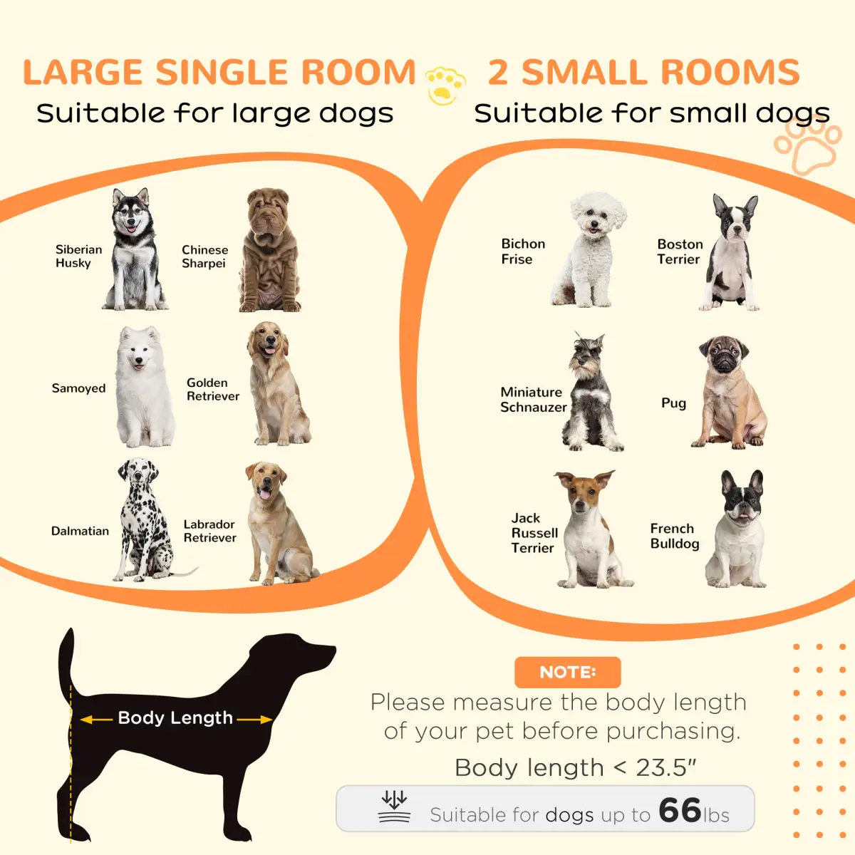 PawHut PawHut Dog Crate Furniture for Large Dogs, Double Dog Cage for Small Dogs, Grey - Dog Crate