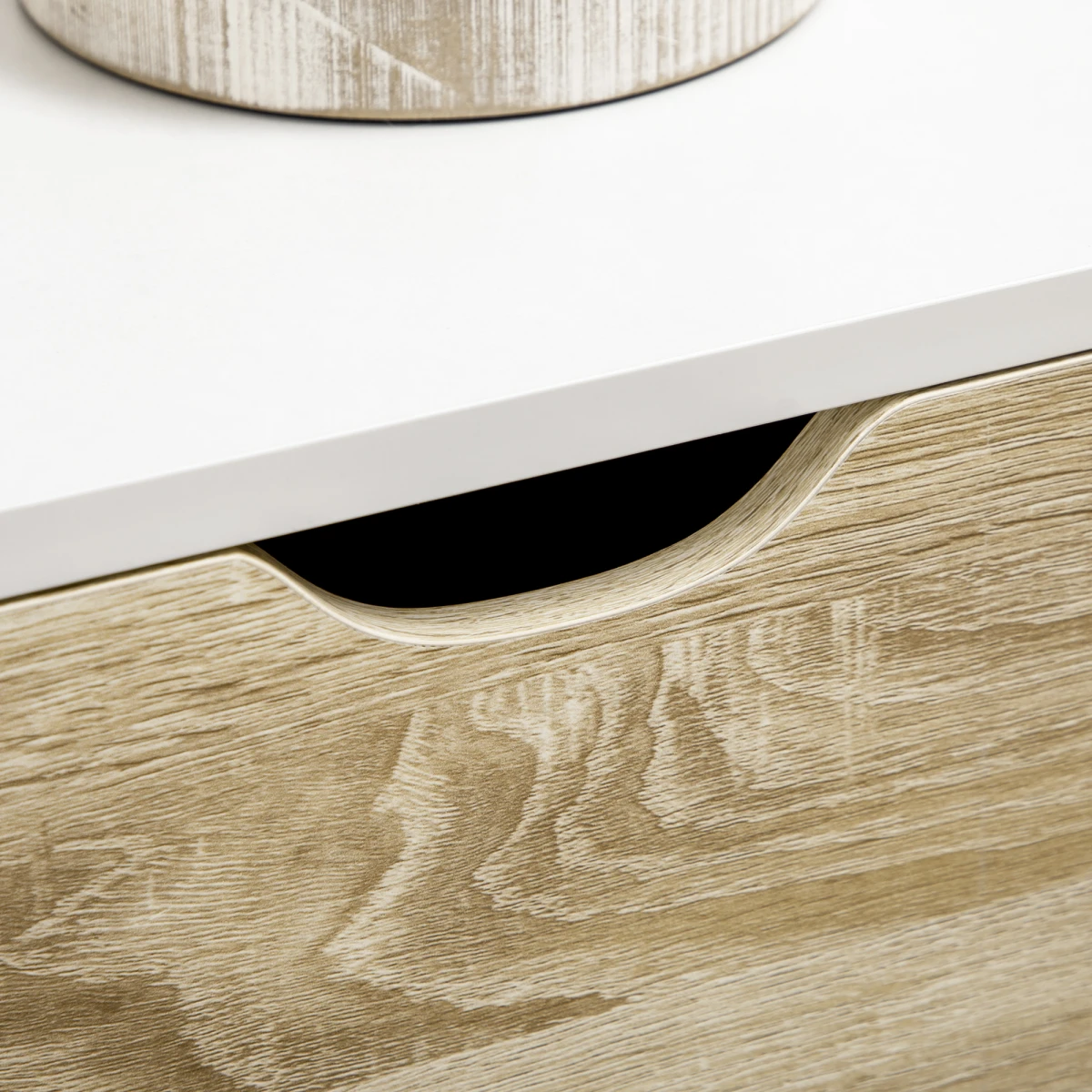 Nordic Sideboard Medium Wood Drawer Living Room
